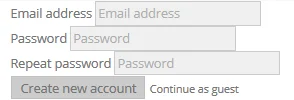 The Registration rendering with an un-styled custom theme.