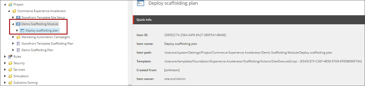 Demo scaffolding module and plan