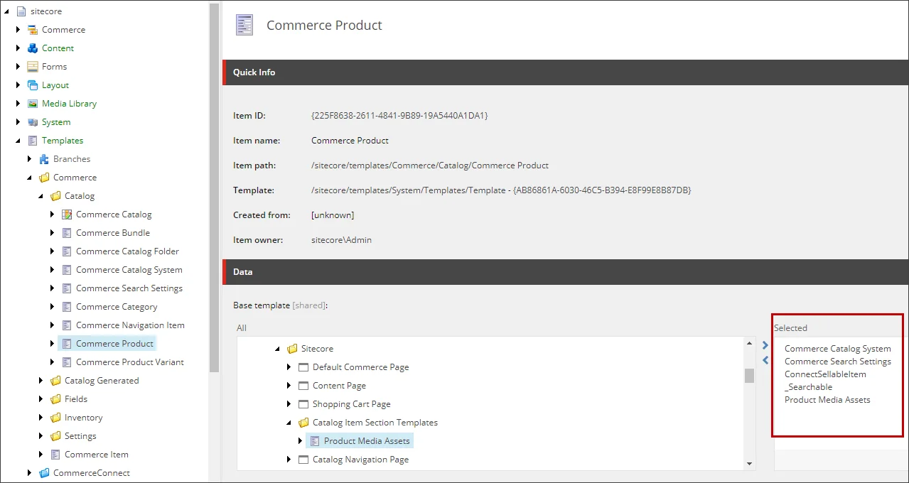 Extending the Commerce Product template