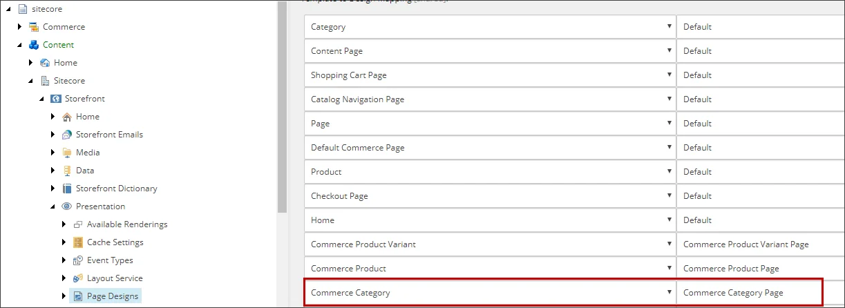 Map the page to the partial design