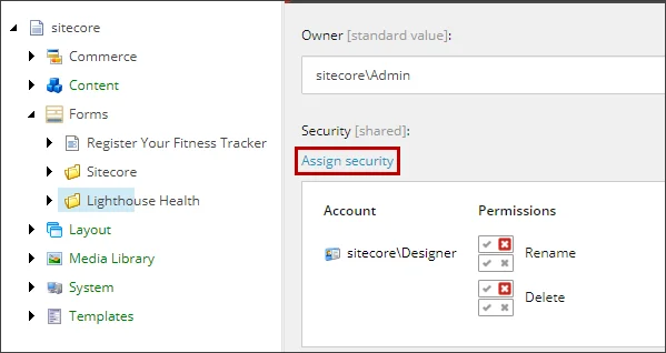 Assigning folder security