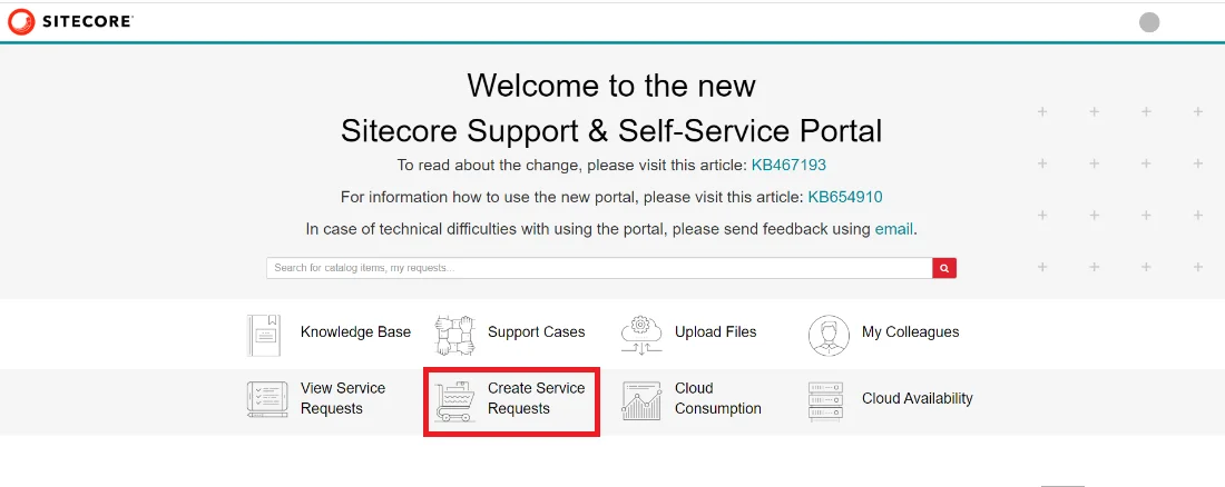 The Self-Service portal The Self-Service portal