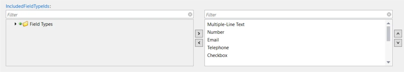 IncludedFieldTypeIds