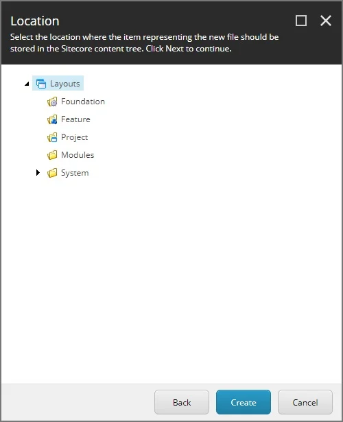 Select where to save item Select where to save item