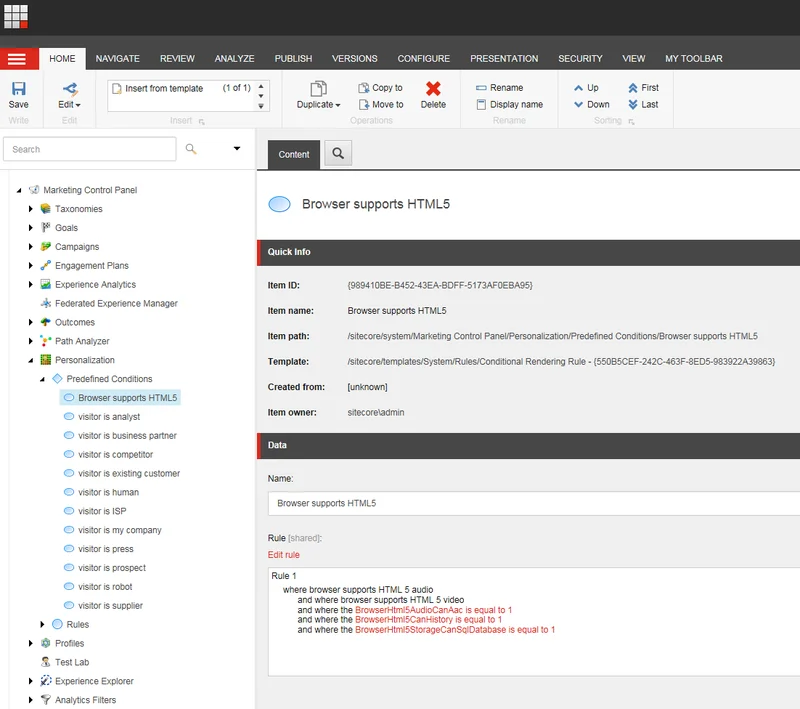 Use device rules for more complex predefined conditions