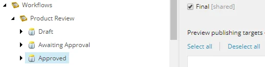 Select the Final checkbox in the final state. Select the Final checkbox in the final state.