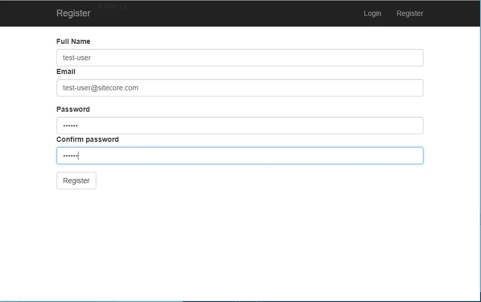 The Register form The Register form
