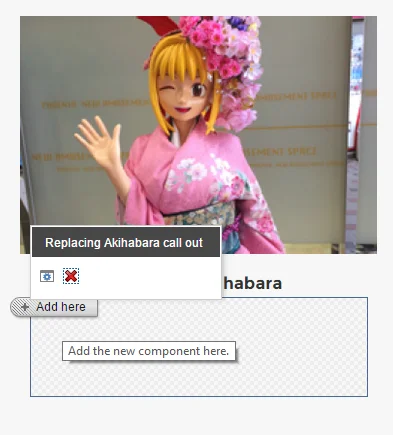 Click Add here on the new component Click Add here on the new component