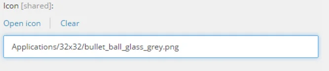 The Icon field on a sprite icon item The Icon field on a sprite icon item