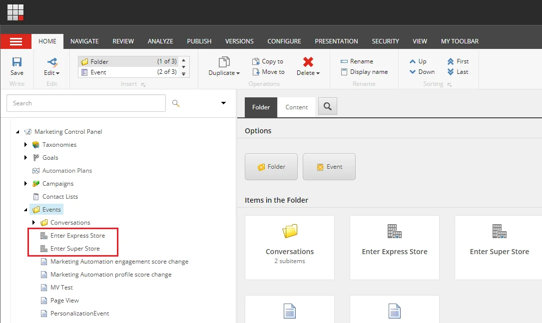 Create a new event definition item Create a new event definition item