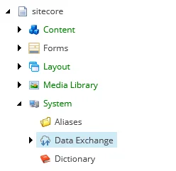 Data Exchange in the content tree