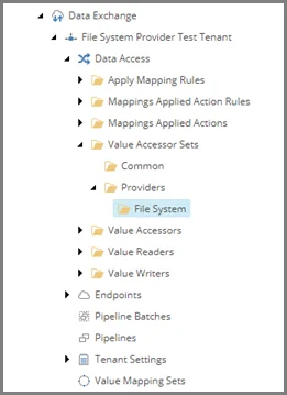 File System folder in the content tree