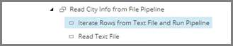 Iterate Rows from Text File and Run Pipeline pipeline step in the content tree