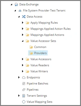 Providers in the content tree