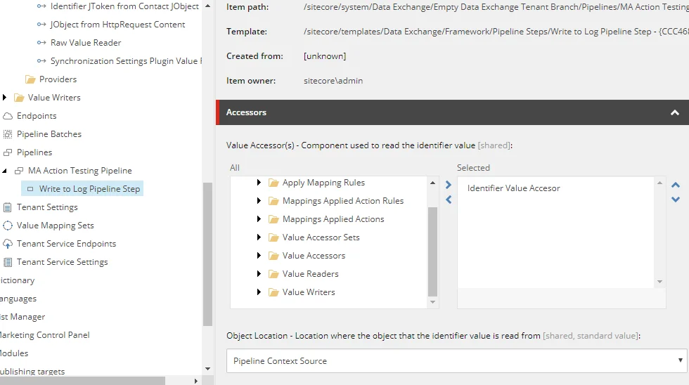Accessors for pipeline step.