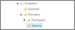 Sitecore endpoints folder in the content tree