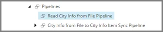 Moving the Read City Info from File pipeline in the content tree