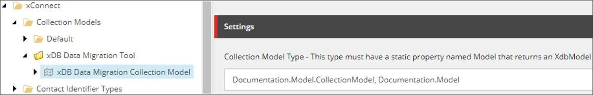 Collection Model Type field for the collection model. Collection Model Type field for the collection model.
