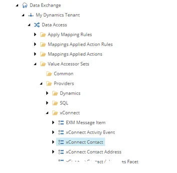 xConnect Contact in content tree