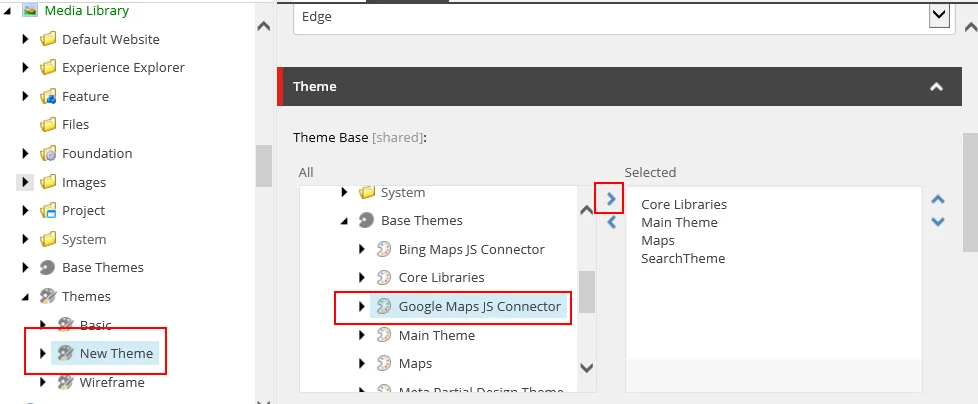 Select the maps provider in the Theme Base field. Select the maps provider in the Theme Base field.