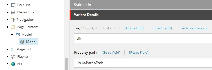 The Property path field