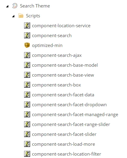 Search theme js logic
