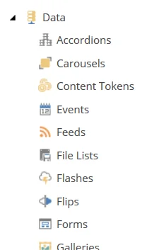 The Data items.