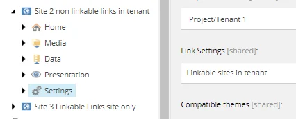 Link Settings field