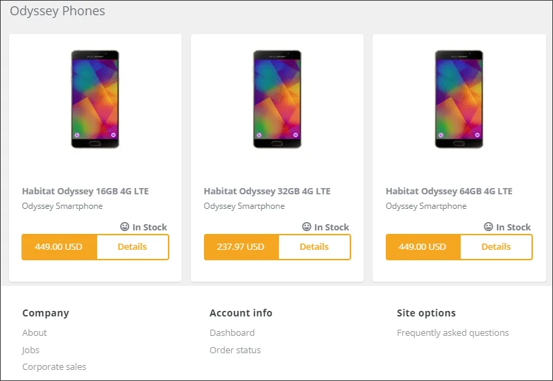 Promoted Products rendering on the live storefront