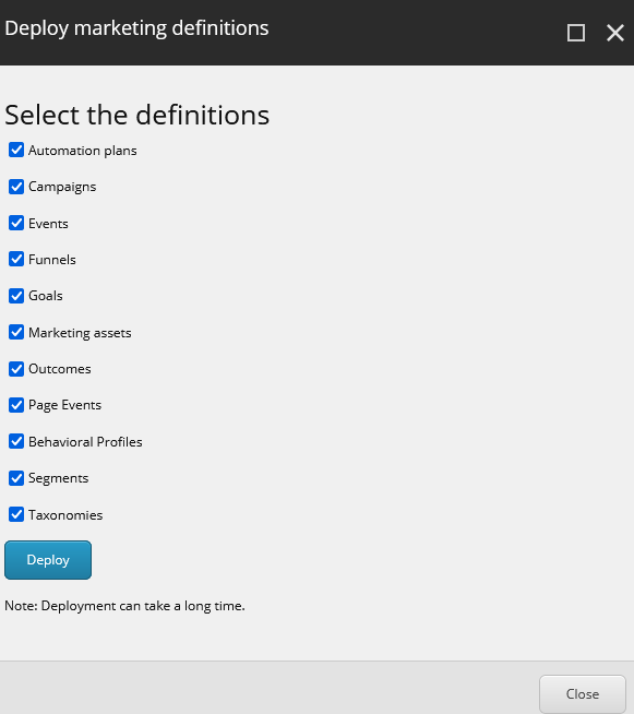 Select the definitions