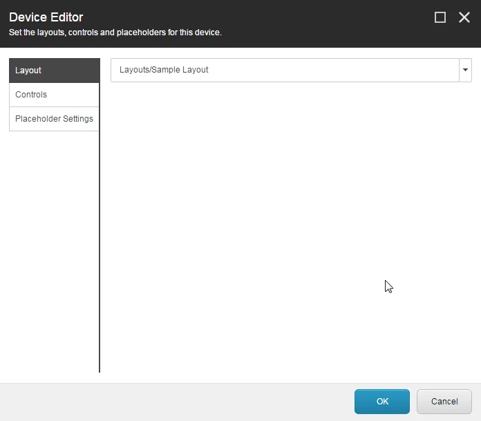 The Device Editor dialog box.