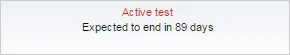 Estimated remaining days in the test