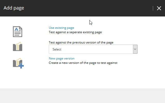 The Add page dialog box The Add page dialog box