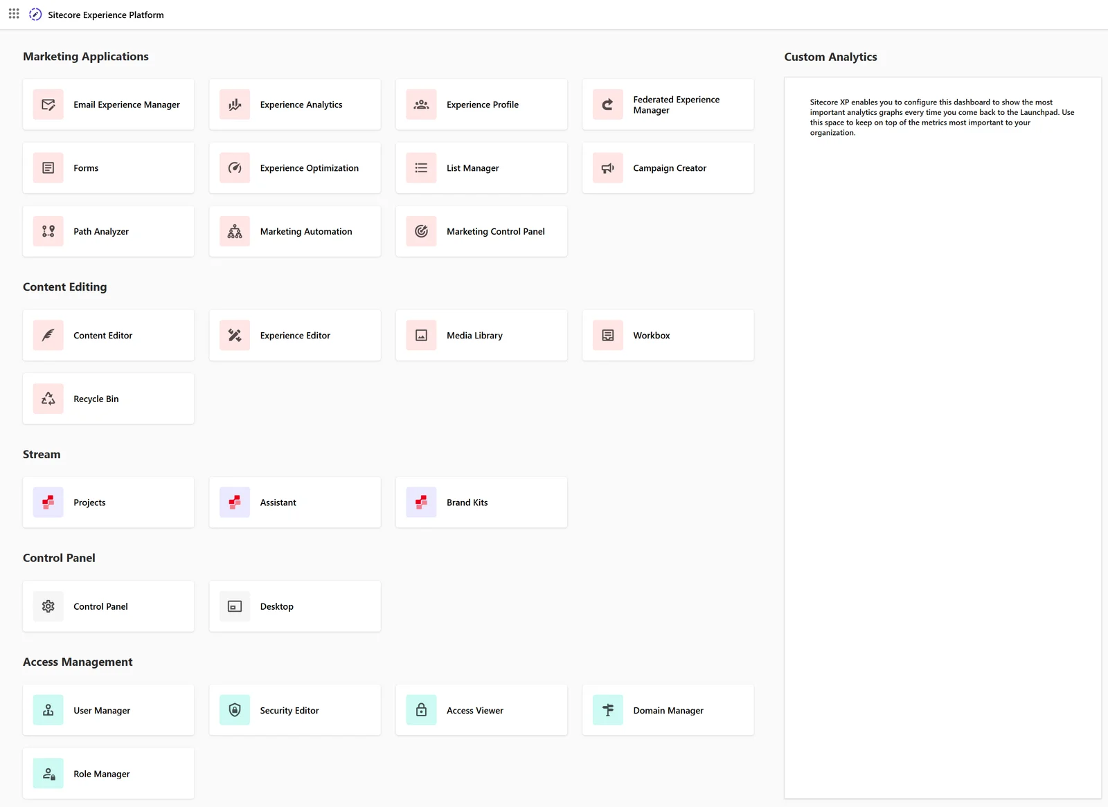 Sitecore Launchpad Sitecore Launchpad