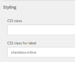 Inline checkbox CSS class for label example.
