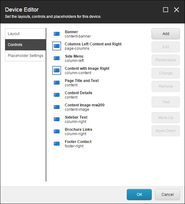 The Device Editor dialog box