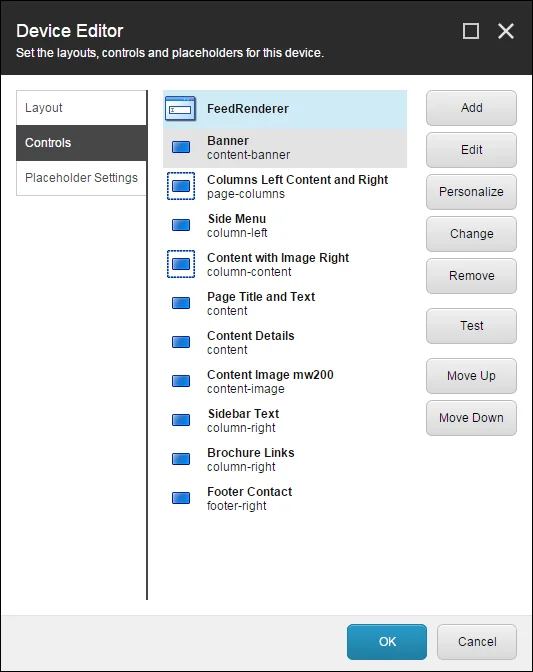 The Device Editor dialog box