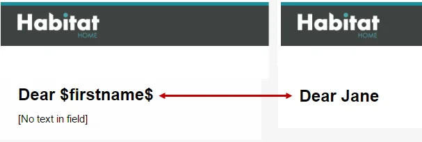 Email message illustrating how a token works.