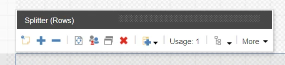 Drag the splitter to the page Drag the splitter to the page