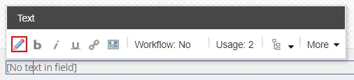 Click Edit the text to open the Rich text editor