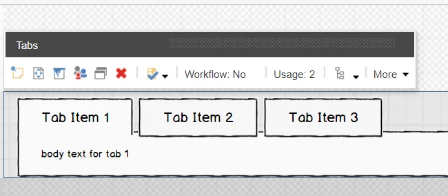 Tabs composite on the page. Tabs composite on the page.