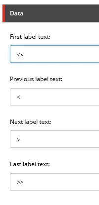 Dialog for label texts, showing the use of angle brackets as label text.