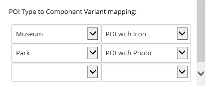 POI to variant mapping
