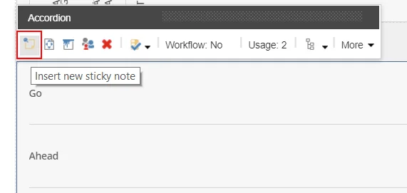 On the toolbar click Insert a sticky note On the toolbar click Insert a sticky note