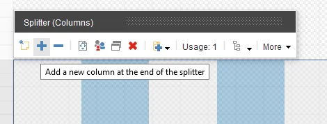Drag the splitter to the page