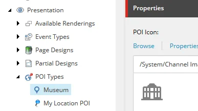 Browse to find an icon from the Media Library Browse to find an icon from the Media Library