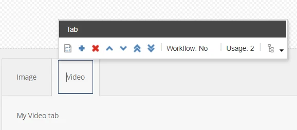 Use the Tab toolbar to change the order of the tabs.